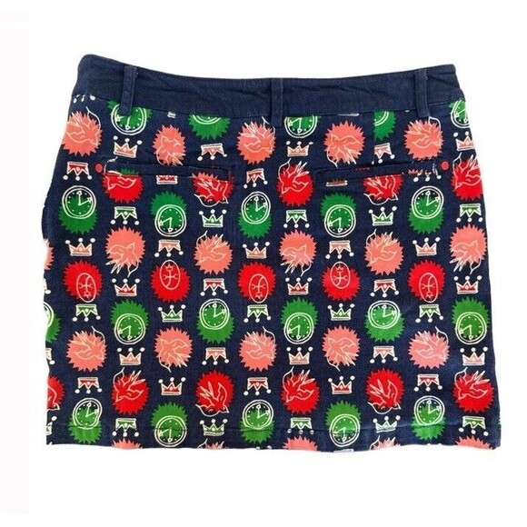 JC de Castelbajac Athletic Skort Colorful Soft Stretchy Loud Artsy Avant Garde S - Picture 2 of 15